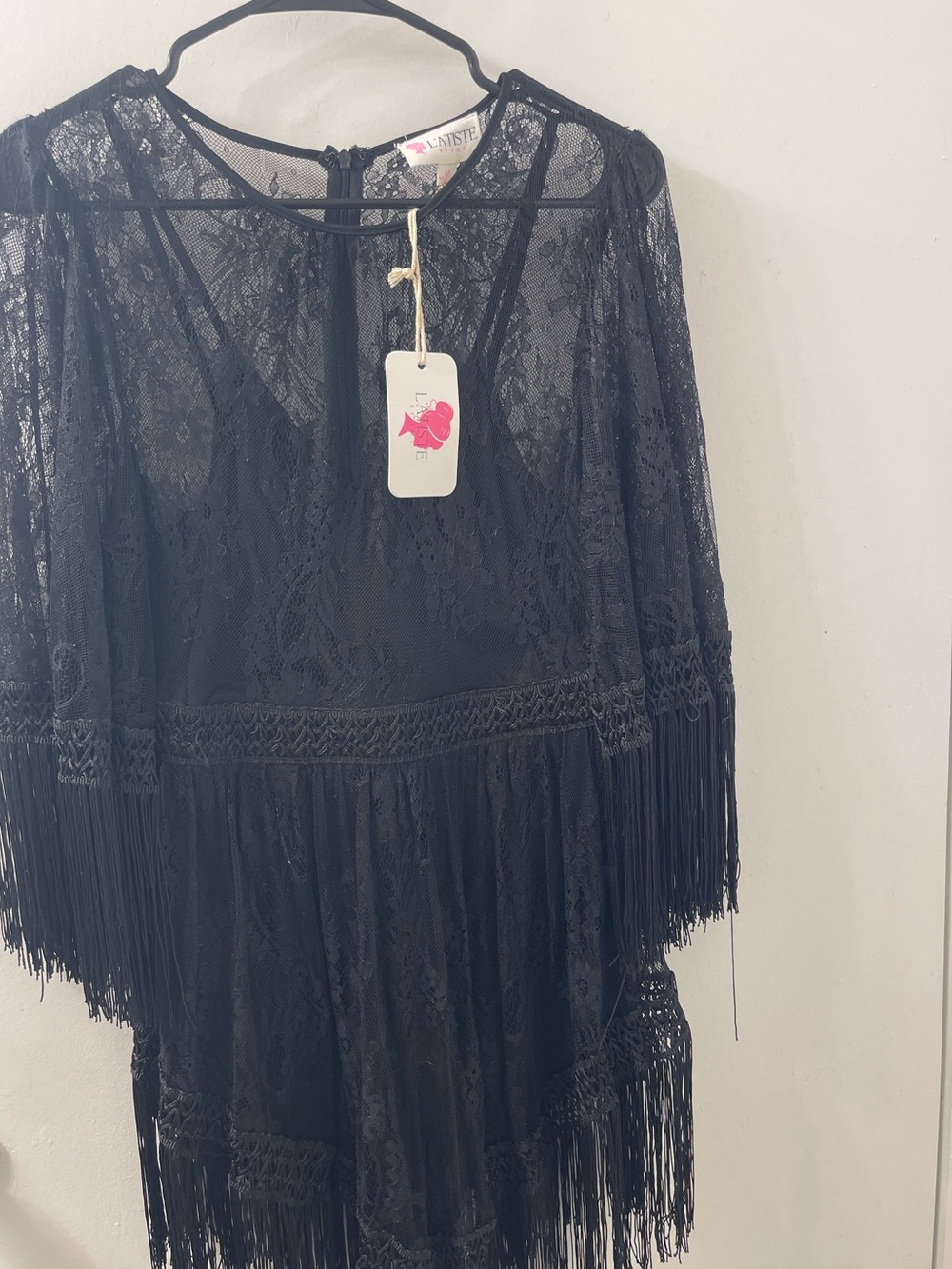 L’atiste-By Amy Lace Fringe Romper